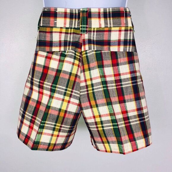 Vintage 60s Billy the Kid Plaid Shorts Boys M Preppie - Picture 3 of 5